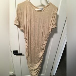 Fashion Nova Cream Midi Dress